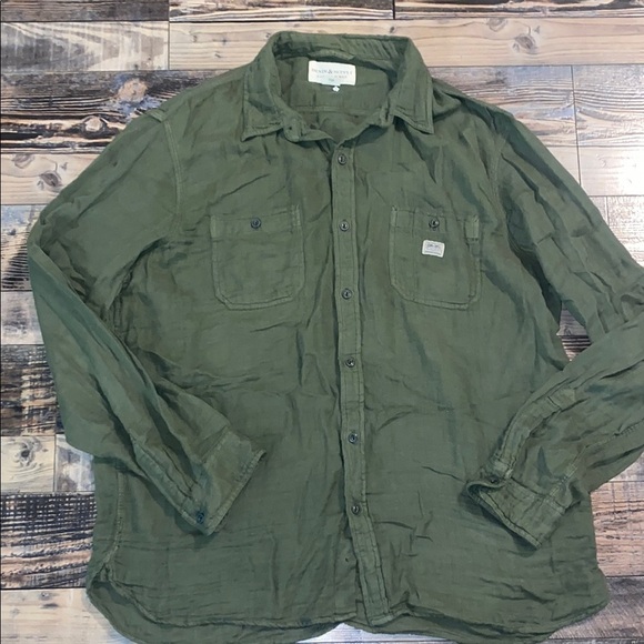 Ralph Lauren Denim & Supply green button down cotton shirt size XXL - Picture 1 of 3